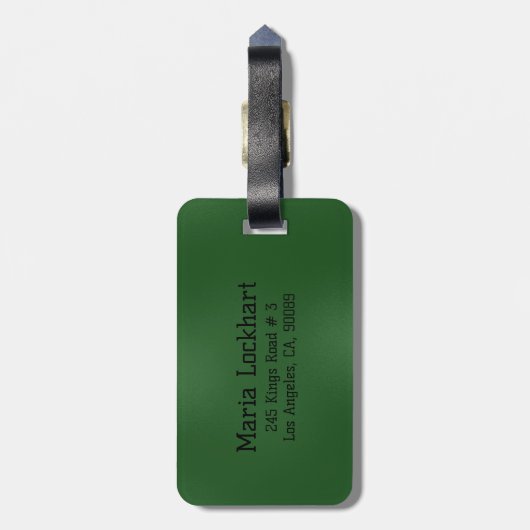 Groen abstract achtergrondbagagelabel vormgeven bagagelabel (Achterkant verticaal)
