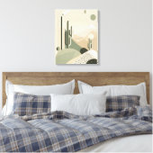 Groen Abstract Boho woestijnlandschap Canvas Afdruk (Insitu (Slaapkamer))