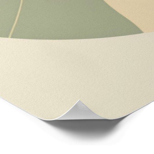 Groen Abstract Boho woestijnlandschap Poster (Hoek)