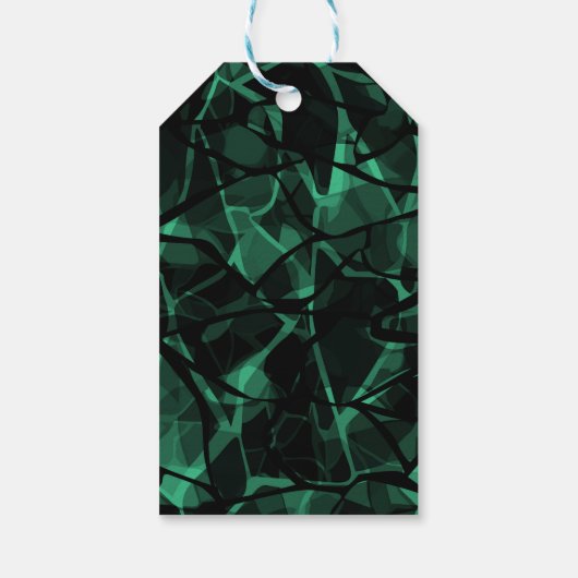groen abstract cadeaulabel (Achterkant)