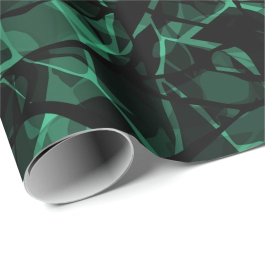 groen abstract cadeaupapier (Rol Hoek)