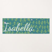 Groen Abstract Floral Vines Pattern Gepersonalisee Yogamat (Voorkant (horizontaal))