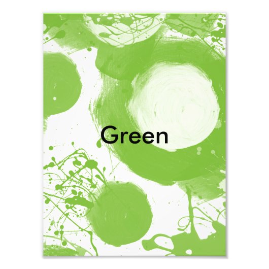 Groen Abstract Foto Afdruk (Voorkant)