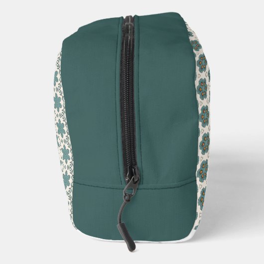 Groen Abstract geometrisch patroon monogram Toilettasje (Rechts)