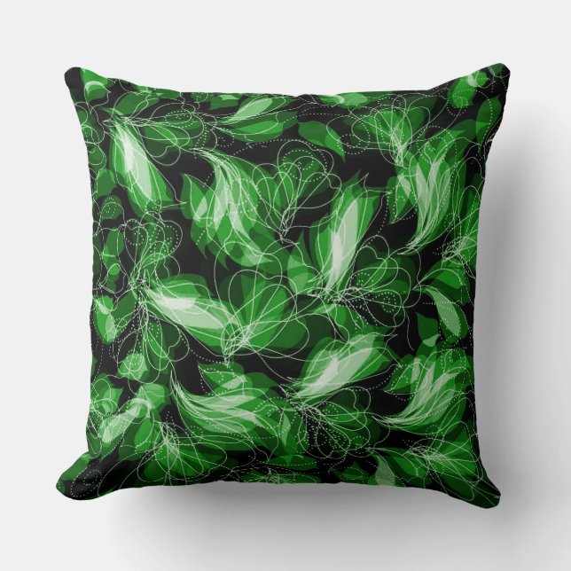 Groen Abstract gevarieerd patroon Sierkussen (Voorkant)