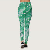 Groen Abstract Leggings (Achterkant)