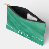Groen Abstract marmer met aangepaste Initialen - Etui (Open)