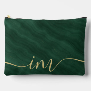 Groen Abstract marmer met aangepaste Initialen - Etui