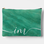 Groen Abstract marmer met aangepaste Initialen - Etui (Voorkant)