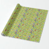 Groen abstract patroon, bleek groen met vlekken cadeaupapier (Uitgerold)