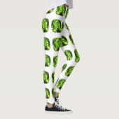 Groen Abstract patroon Leggings (Rechts)