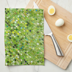 GROEN Abstract Patroon Theedoek