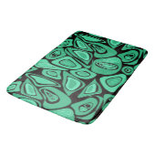 Groen, abstract, retro badmat (Gekanteld)