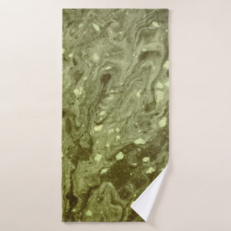 Groen abstract schilderij badhanddoek