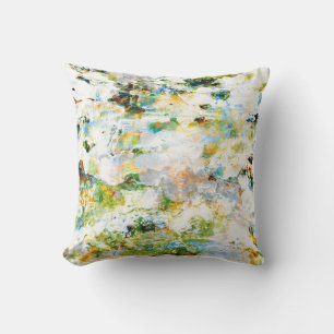 Groen, abstract, stijlvol design buitenkussen