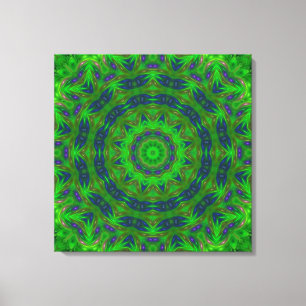 Groen Abstract Verpakt Canvas Afdruk