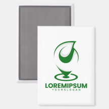 Groen abstract waterdruppel en wereldbol logo