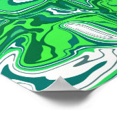 Groen Abstract wervelontwerp Poster (Hoek)