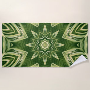 groen abstracte botanische tropische palmbladeren strandlaken
