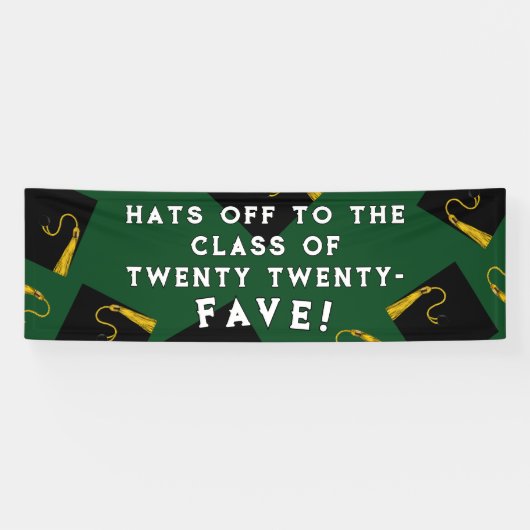 Groen Afstuderen 2025 Spandoek (Horizontaal)