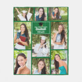 Groen Afstuderen Aangepast Afstuderen voor fotocol Fleece Deken (Voorkant)