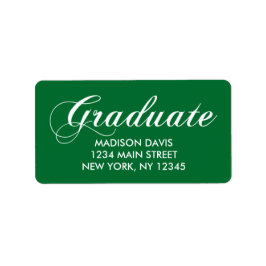 Groen Afstuderen Adresetiketten Etiket