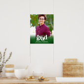 Groen Afstuderen Foto Bold Typography Minimalist Poster (Keuken)