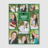 Groen Afstuderen Foto Collage Afstuderen Magnet (Voorkant)