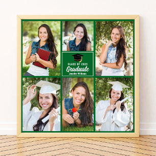 Groen Afstuderen foto Collage Afstuderen Square Poster