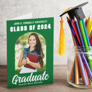 Groen Afstuderen Foto Modern Arch Folded Afstudere Aankondiging