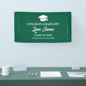 Groen afstuderen Gefeliciteerd met je afstuderen Spandoek (Beurs)