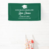 Groen afstuderen Gefeliciteerd met je afstuderen Spandoek (Insitu)