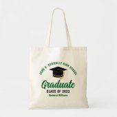 Groen Afstuderen Gepersonaliseerd Afstuderen 2023 Tote Bag (Voorkant)