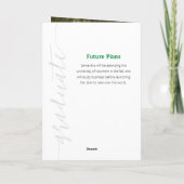 Groen Afstuderen Manuscript Moderne Uitnodiging va (Achterkant)