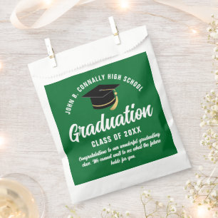 Groen Afstuderen Modern Custom Graduation Party Bedankzakje
