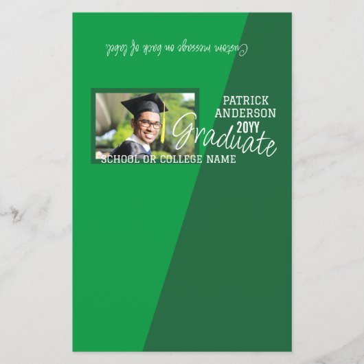 Groen Afstuderen Snoep Bar Wrapper Flyer (Voorkant)