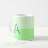 Groen alfabet Monogram Koffiemok (Voorkant links)