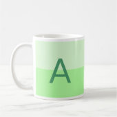 Groen alfabet Monogram Koffiemok (Links)