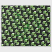 Groen Alien Wrapping Paper Cadeaupapier (Vlak)