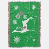 Groen alles is kalm. Alles is helder voor feestdag Deken (Voorkant Verticaal)