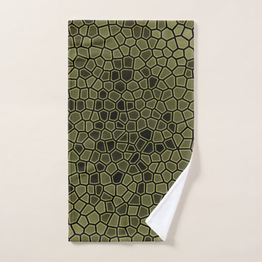 Groen alligatorprintpatroon bad handdoek (Handdoek)