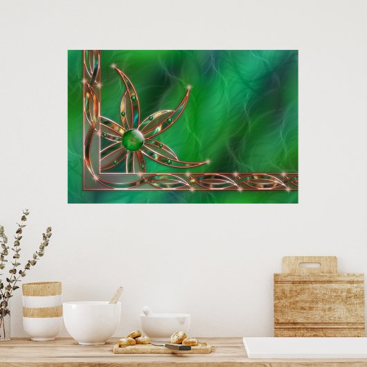 Groen als de Grass Druk Poster (Keuken)