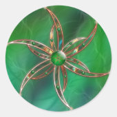 Groen als de grasslangen ronde sticker (Voorkant)