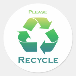 Groen alsjeblieft Recyclen Stickers