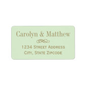  groen Antiek goudweddenschap Etiket (Voorkant)