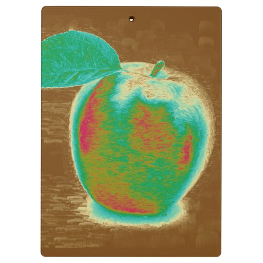 Groen appelschilderij klembord (Achterkant)