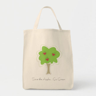 Groen. Apple Grocery Bag Tote Bag