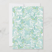 Groen Aquarel Zomer Bruiloft uitnodiging (Achterkant)