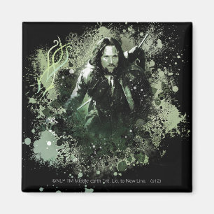 Groen Aragorn Vector Collage Magneet