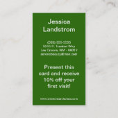 Groen Architectonisch Blauw Print Visitekaartje (Achterkant)